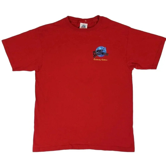 Planet Hollywood Celebrity Edition 1991 Sylvester Stallone Red T-Shirt Men's L - Picture 2 of 9